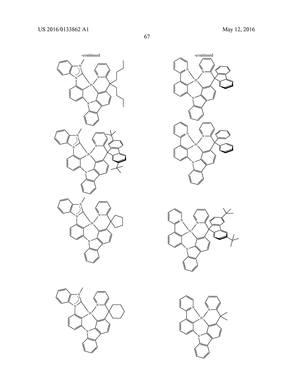 TETRADENTATE METAL COMPLEXES WITH CARBON GROUP BRIDGING LIGANDS - diagram, schematic, and image 71