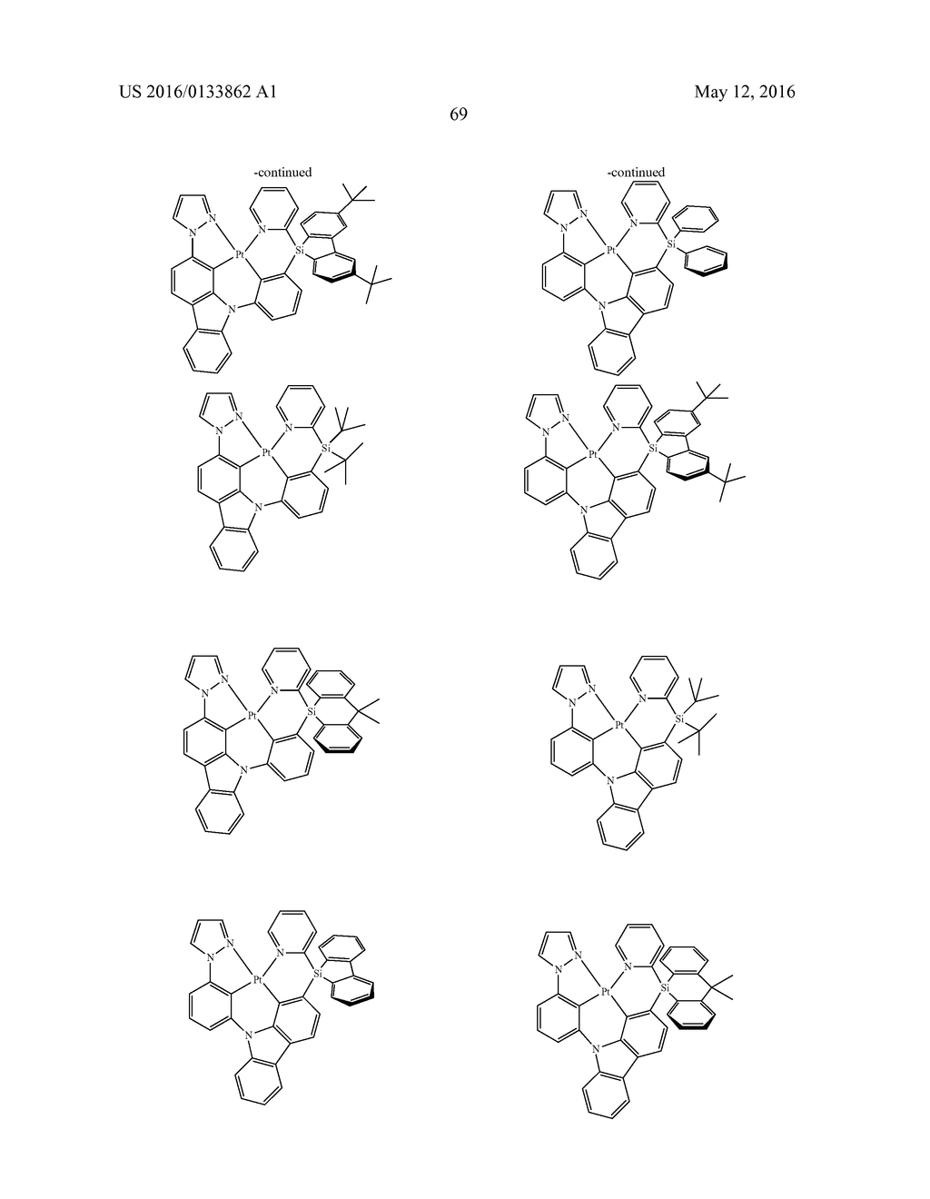 TETRADENTATE METAL COMPLEXES WITH CARBON GROUP BRIDGING LIGANDS - diagram, schematic, and image 73