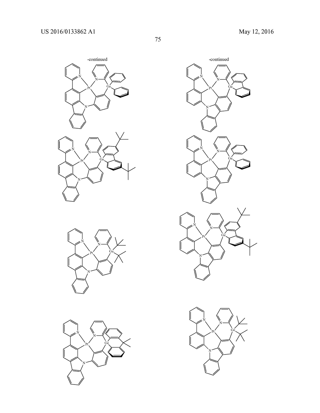 TETRADENTATE METAL COMPLEXES WITH CARBON GROUP BRIDGING LIGANDS - diagram, schematic, and image 79