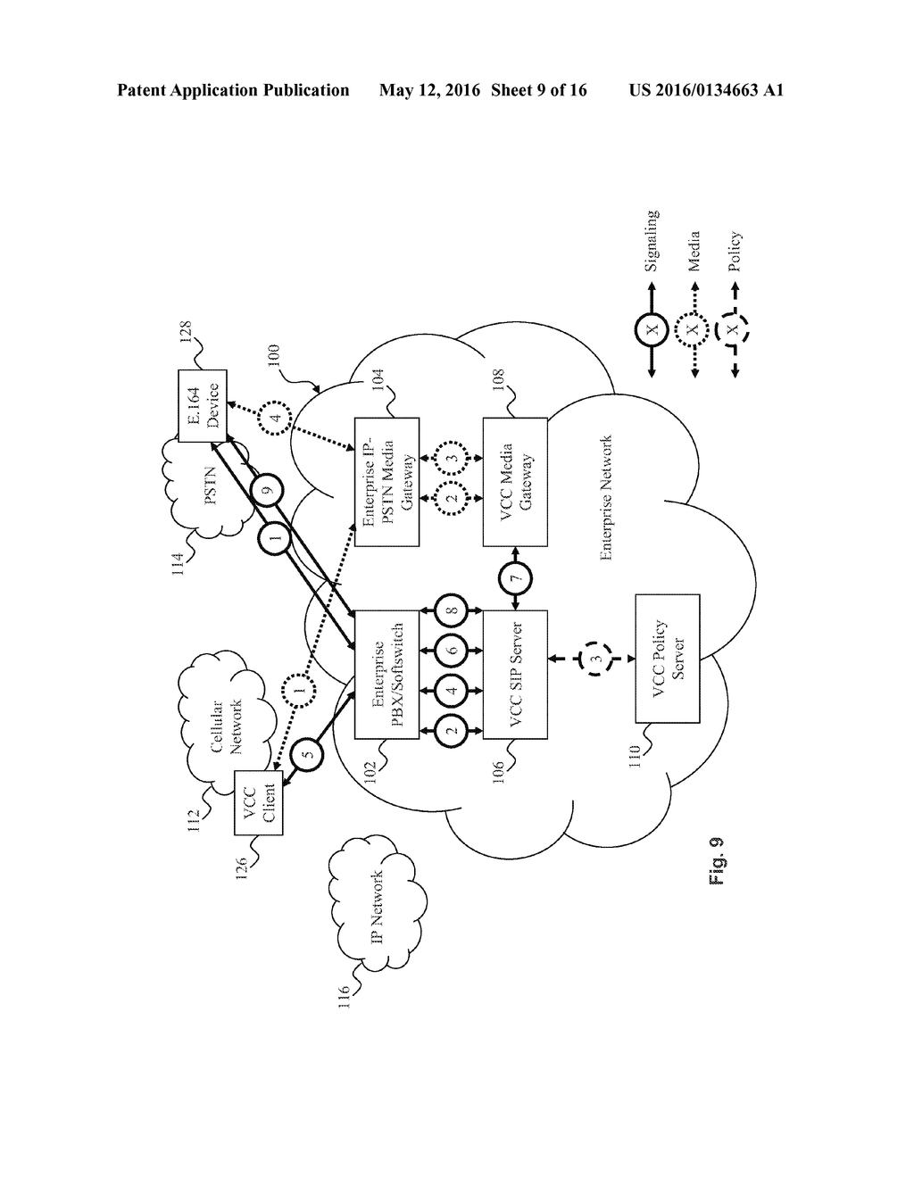 SYSTEM AND METHOD FOR PROVIDING ENTERPRISE VOICE CALL CONTINUITY - diagram, schematic, and image 10