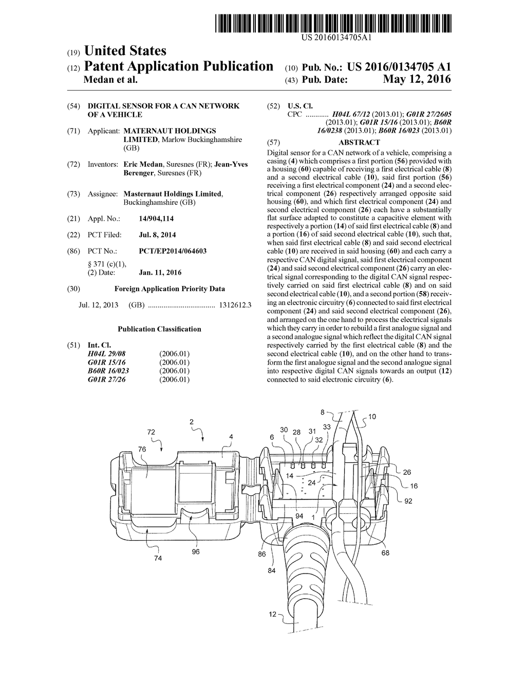 Digital Sensor for a CAN Network of a Vehicle - diagram, schematic, and image 01