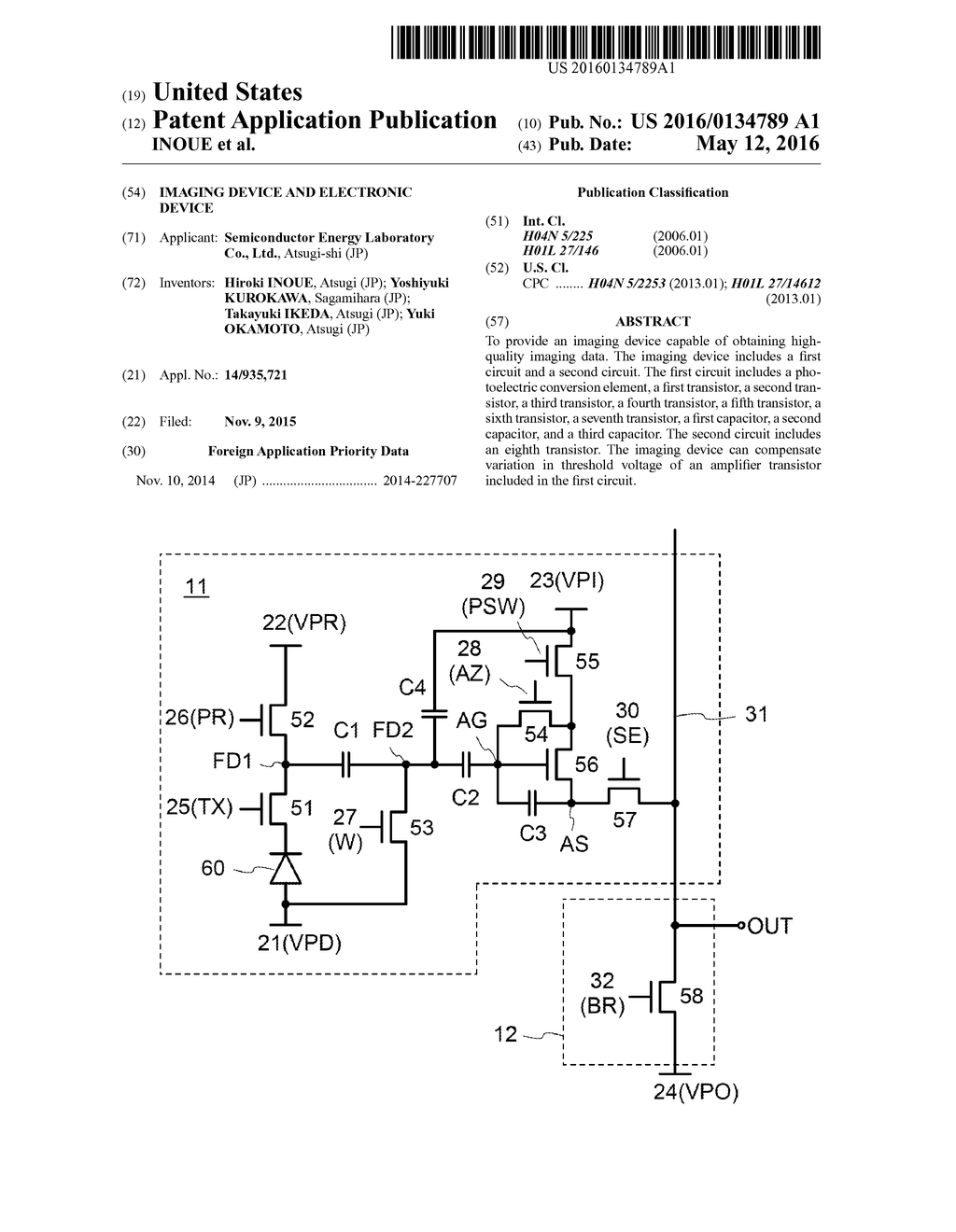 IMAGING DEVICE AND ELECTRONIC DEVICE - diagram, schematic, and image 01