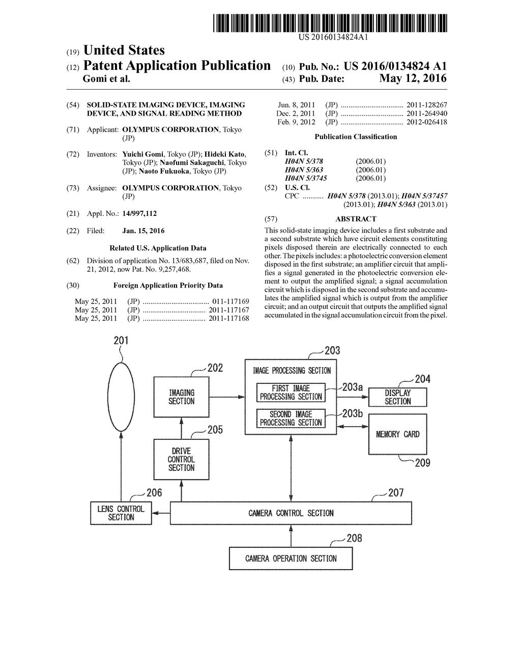 SOLID-STATE IMAGING DEVICE, IMAGING DEVICE, AND SIGNAL READING METHOD - diagram, schematic, and image 01