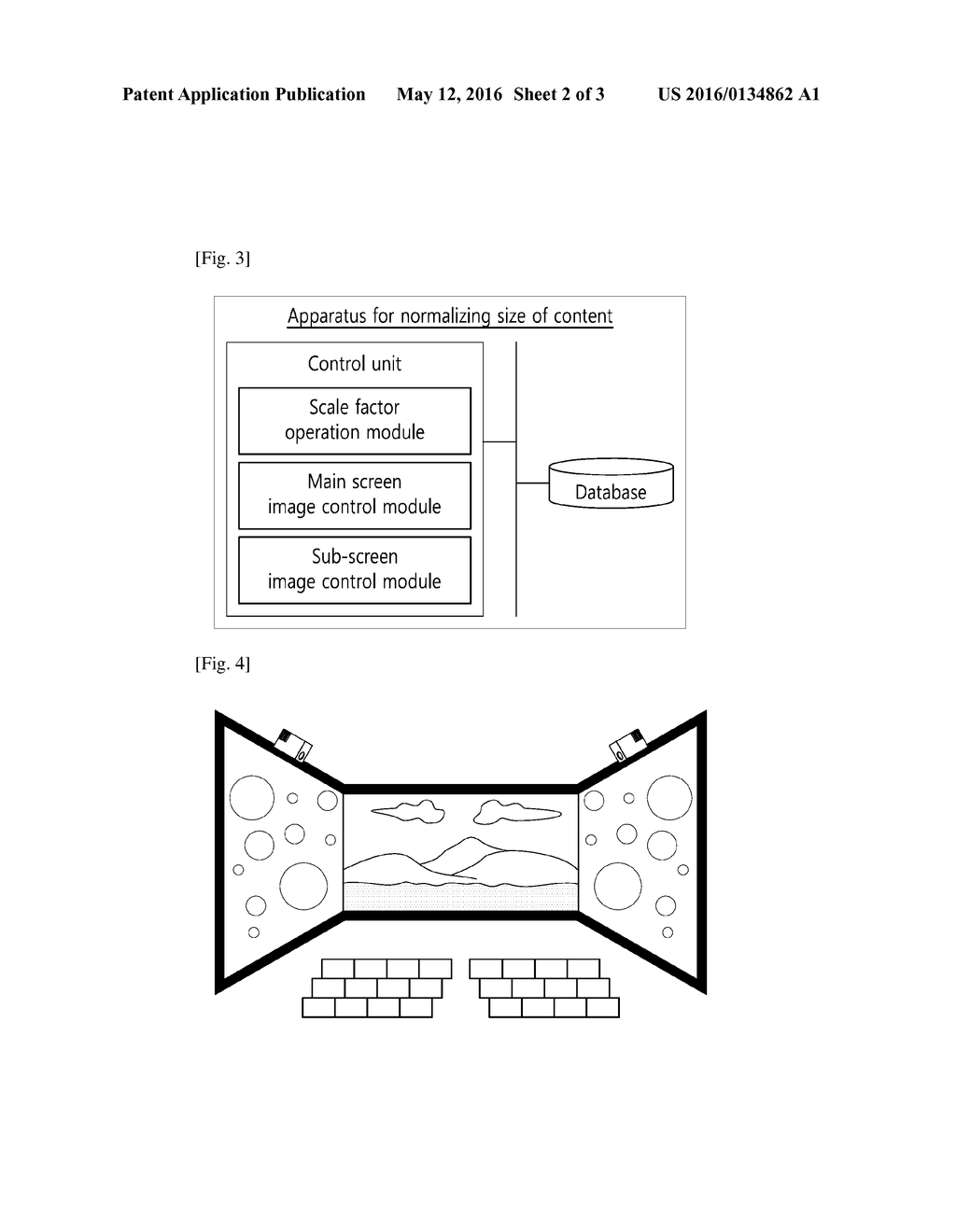 METHOD AND APPAPATUS FOR NORMALIZING SIZE OF COTENT IN MULTI-PROJECTION     THEATER AND COMPUTER-READABLE RECORDING MEDIUM - diagram, schematic, and image 03