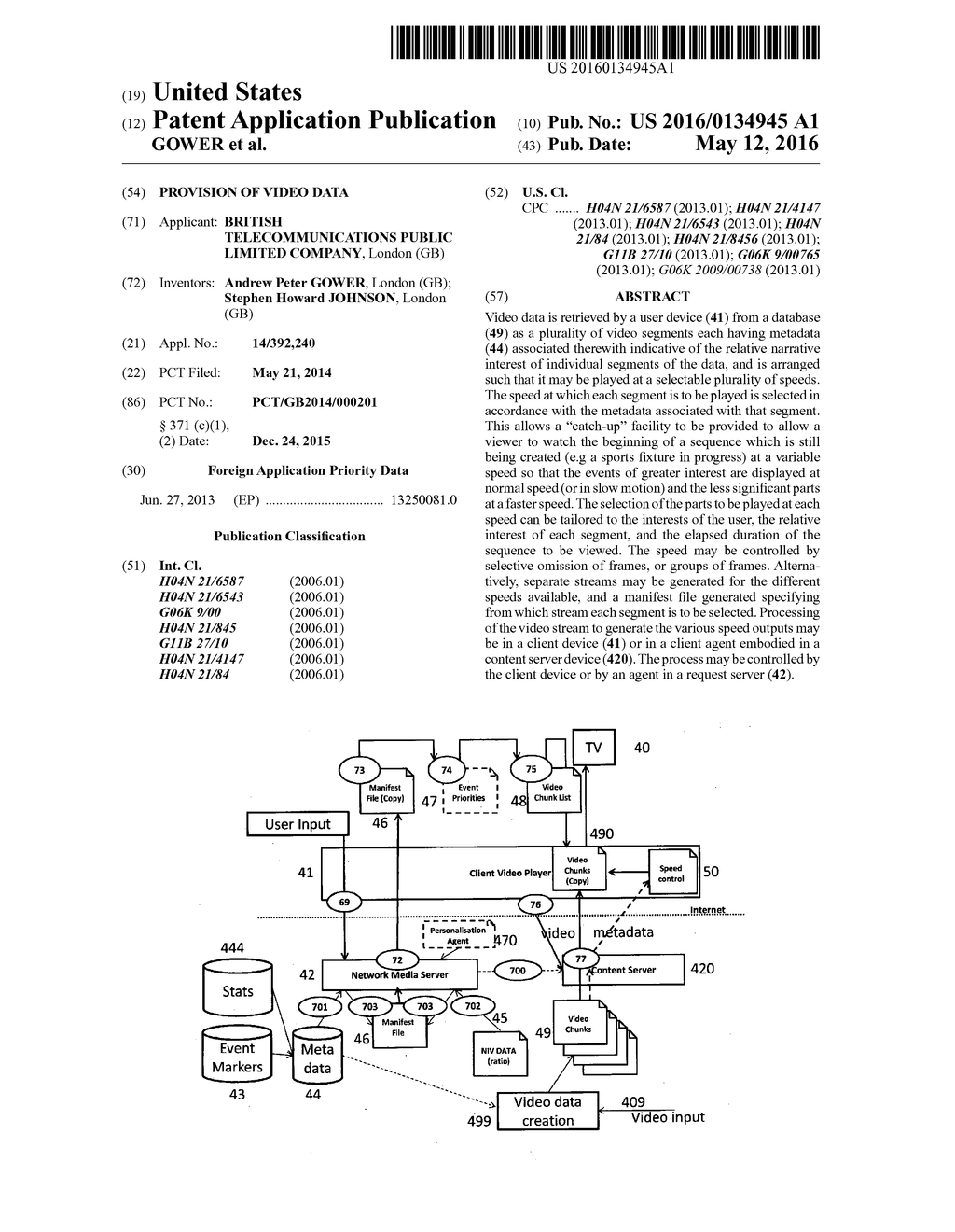 PROVISION OF VIDEO DATA - diagram, schematic, and image 01