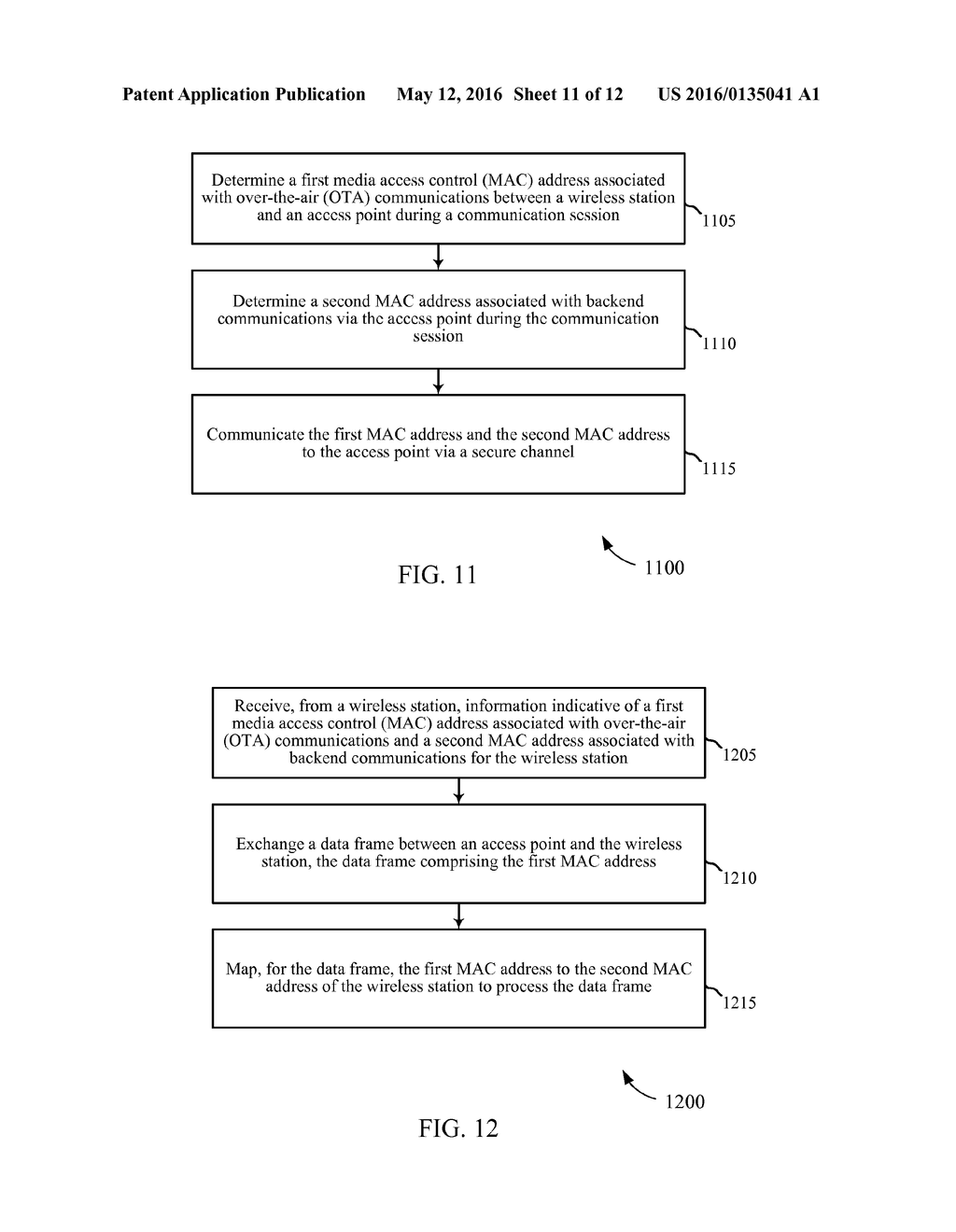 WI-FI PRIVACY IN A WIRELESS STATION USING MEDIA ACCESS CONTROL ADDRESS     RANDOMIZATION - diagram, schematic, and image 12