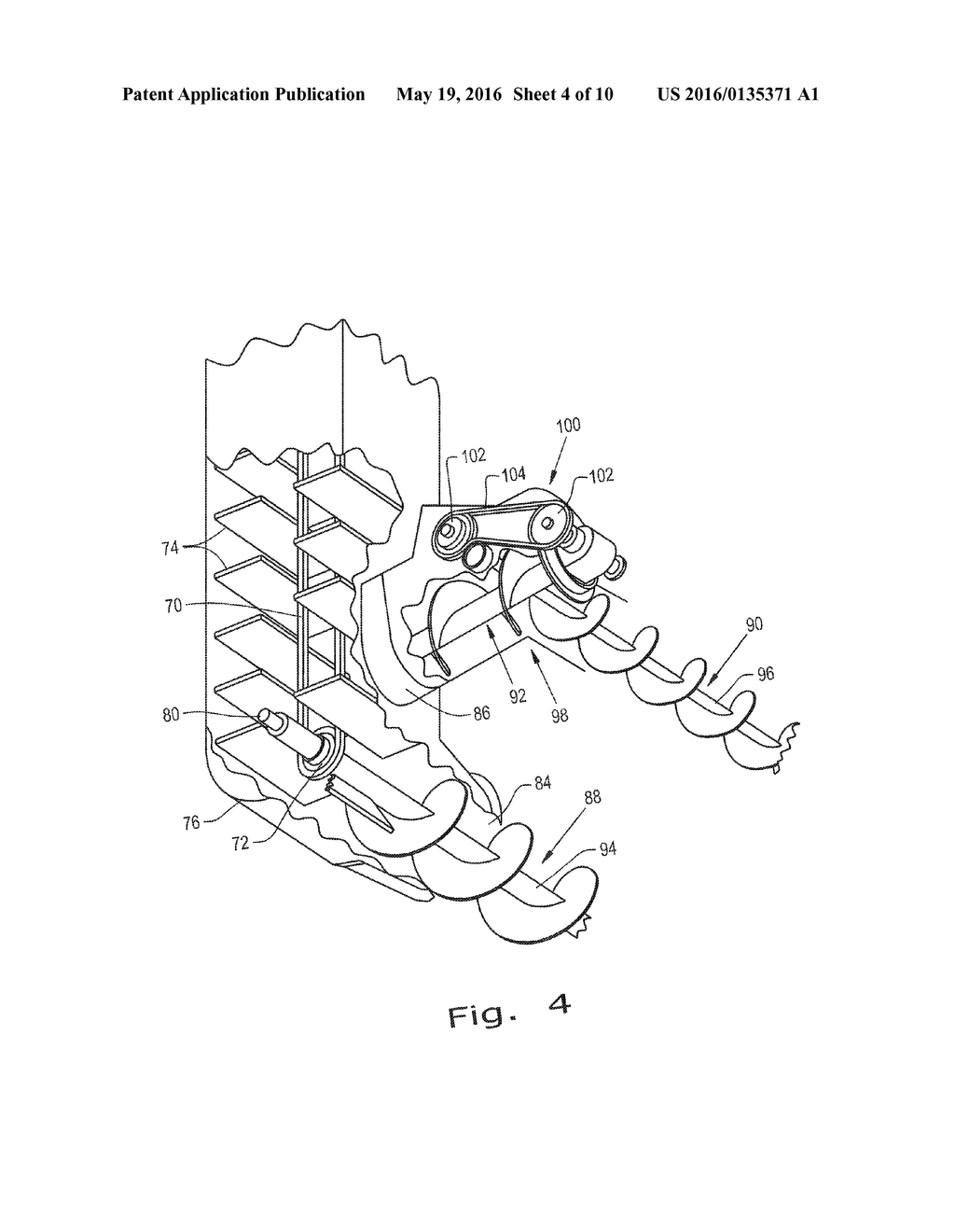 AUGER FOR TRANSVERSE CROP MATERIAL MOVEMENT - diagram, schematic, and image 05