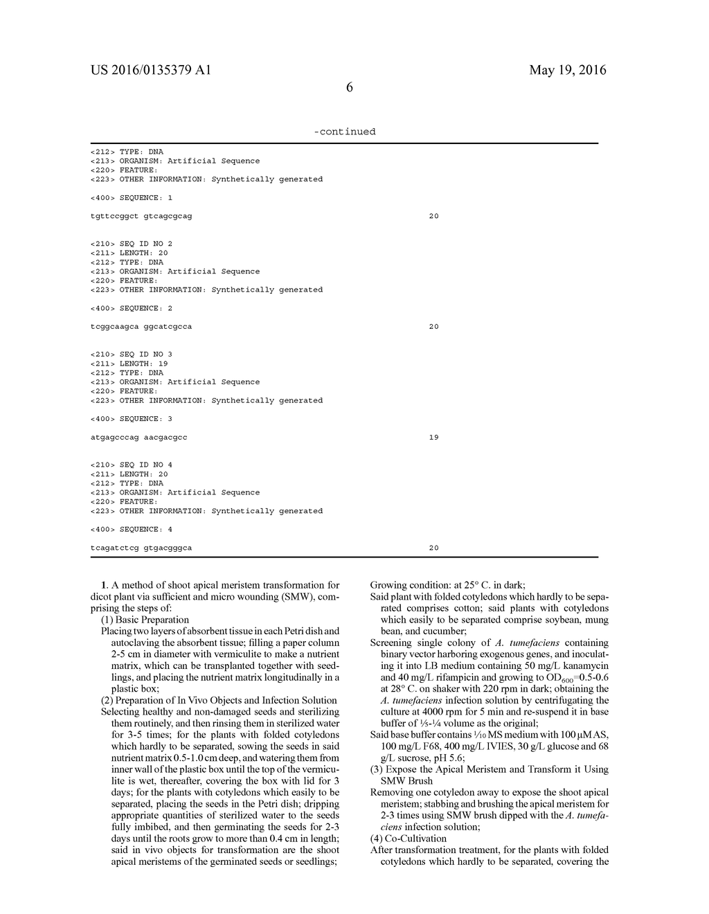 DICOTYLEDON TRANSGENIC METHOD FOR INVADING GROWING POINTS OF SEED SPROUTS     OR SEEDLING STEMS MINIMALLY AND FULLY - diagram, schematic, and image 11