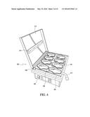 COOKING ASSEMBLY COMPRISING A FLEXIBLE RING CONFORMABLE TO PREDETERMINEDLY     SHAPED TEMPLATES OF A COOKING STATION FOR PROVIDING COOKED FOODS WITH     PREDETERMINEDLY DIFFERENT SHAPES, AND THE COOKING STATION EMPLOYING THE     COOKING ASSEMBLY diagram and image