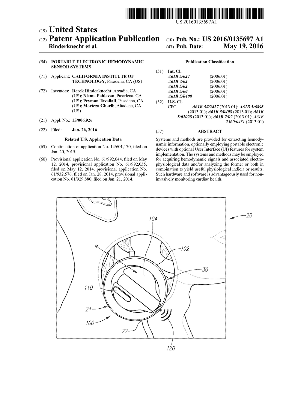 PORTABLE ELECTRONIC HEMODYNAMIC SENSOR SYSTEMS - diagram, schematic, and image 01