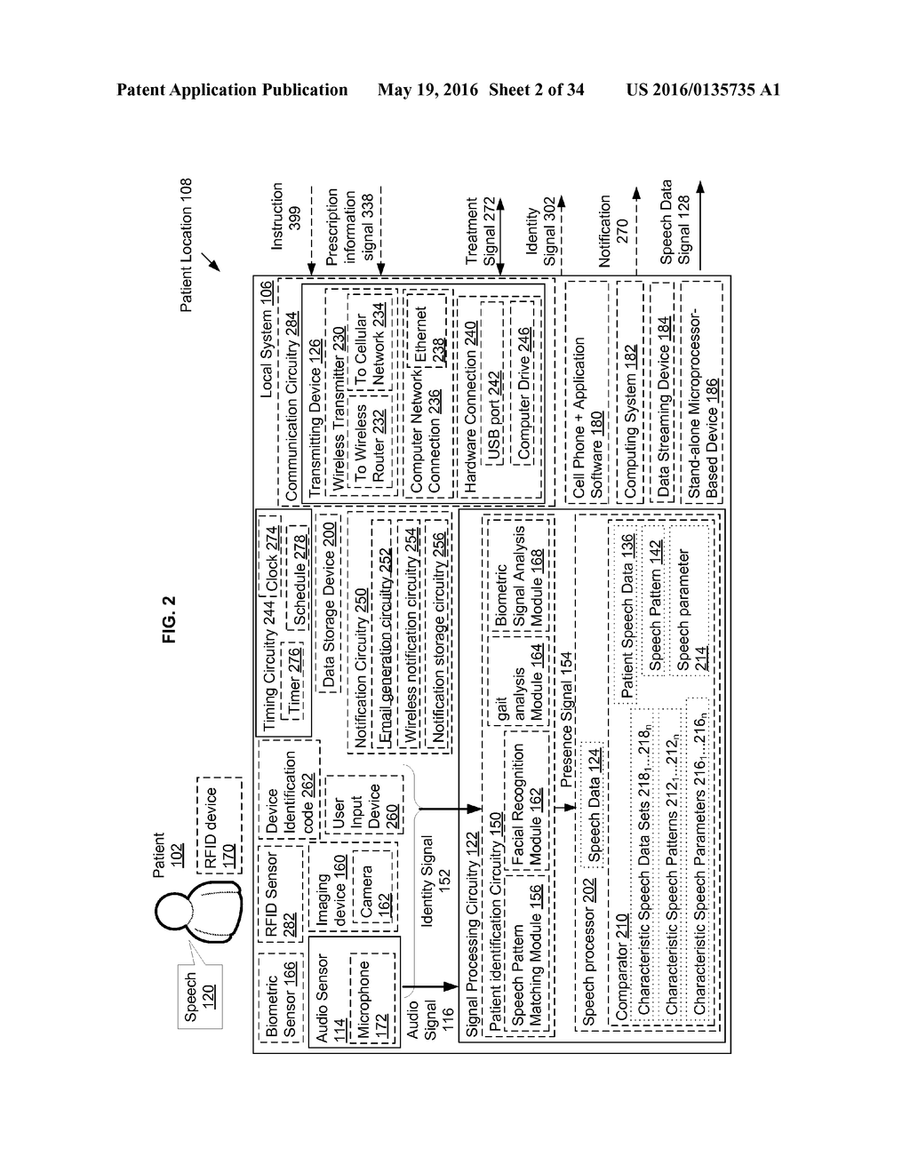 DETERMINING TREATMENT COMPLIANCE USING SPEECH PATTERNS PASSIVELY CAPTURED     FROM A PATIENT ENVIRONMENT - diagram, schematic, and image 03