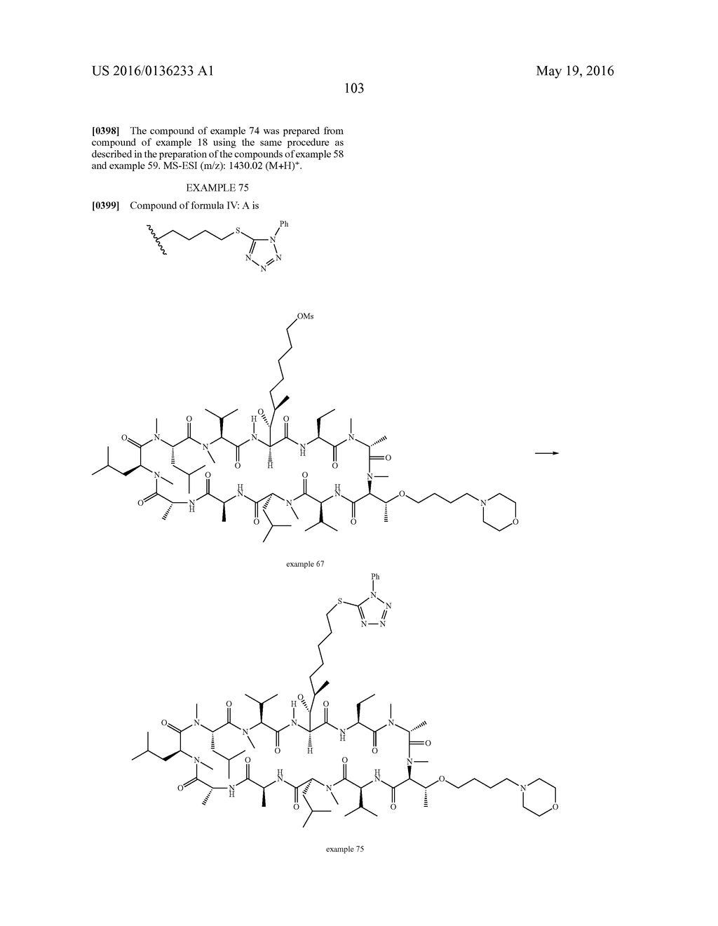 NOVEL CYCLOSPORIN ANALOGUES FOR PREVENTING OR TREATING HEPATITIS C     INFECTION - diagram, schematic, and image 104