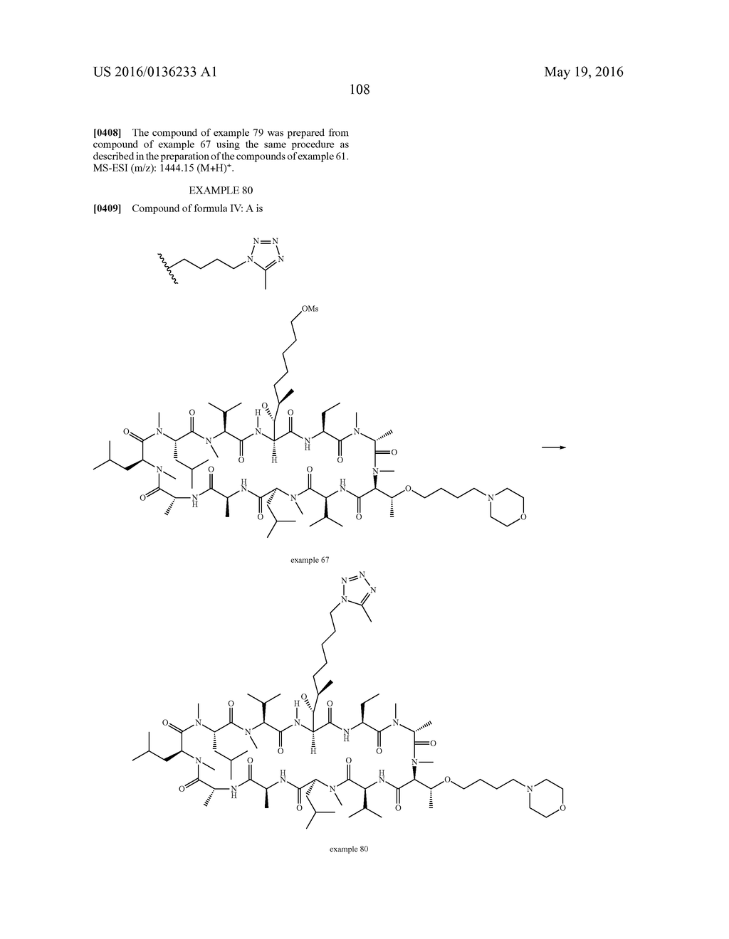 NOVEL CYCLOSPORIN ANALOGUES FOR PREVENTING OR TREATING HEPATITIS C     INFECTION - diagram, schematic, and image 109