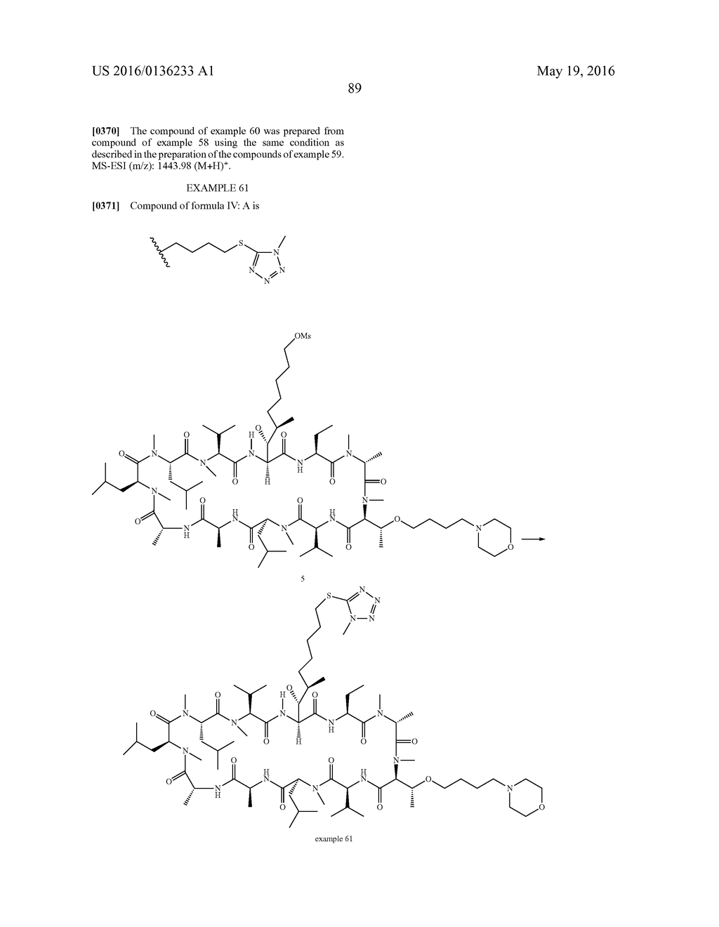 NOVEL CYCLOSPORIN ANALOGUES FOR PREVENTING OR TREATING HEPATITIS C     INFECTION - diagram, schematic, and image 90