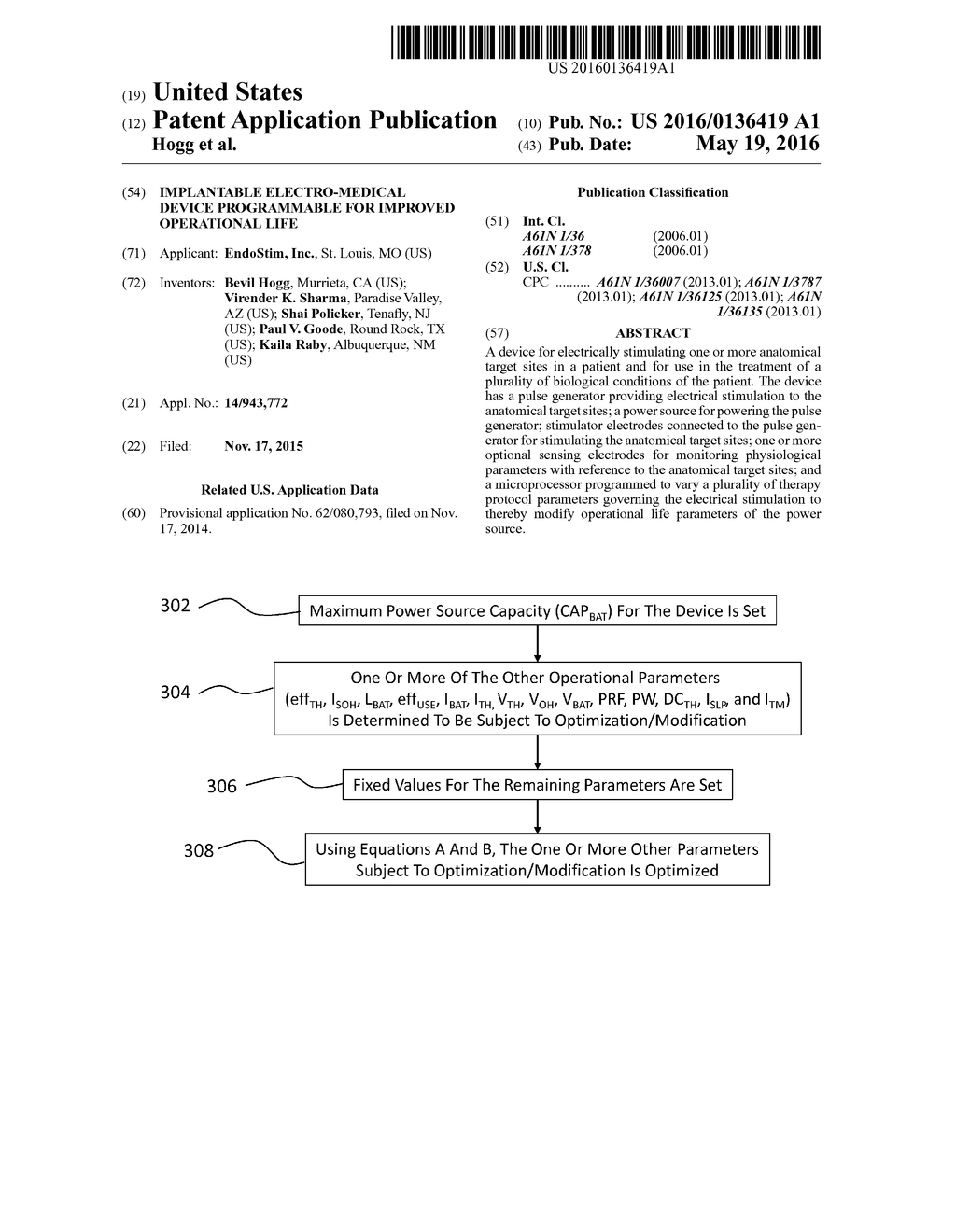 Implantable Electro-Medical Device Programmable for Improved Operational     Life - diagram, schematic, and image 01