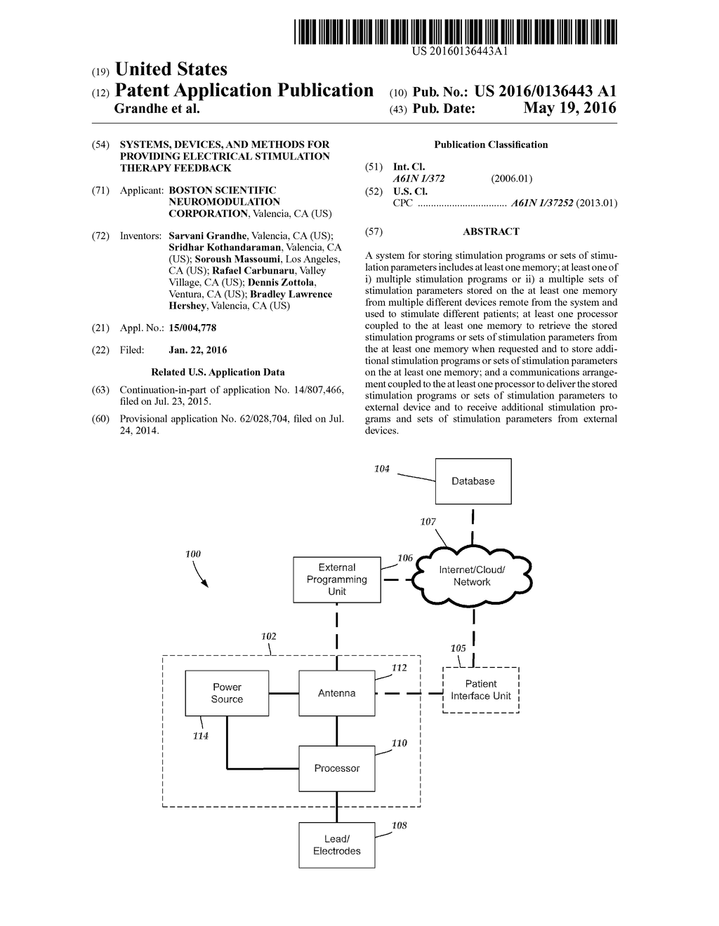 SYSTEMS, DEVICES, AND METHODS FOR PROVIDING ELECTRICAL STIMULATION THERAPY     FEEDBACK - diagram, schematic, and image 01