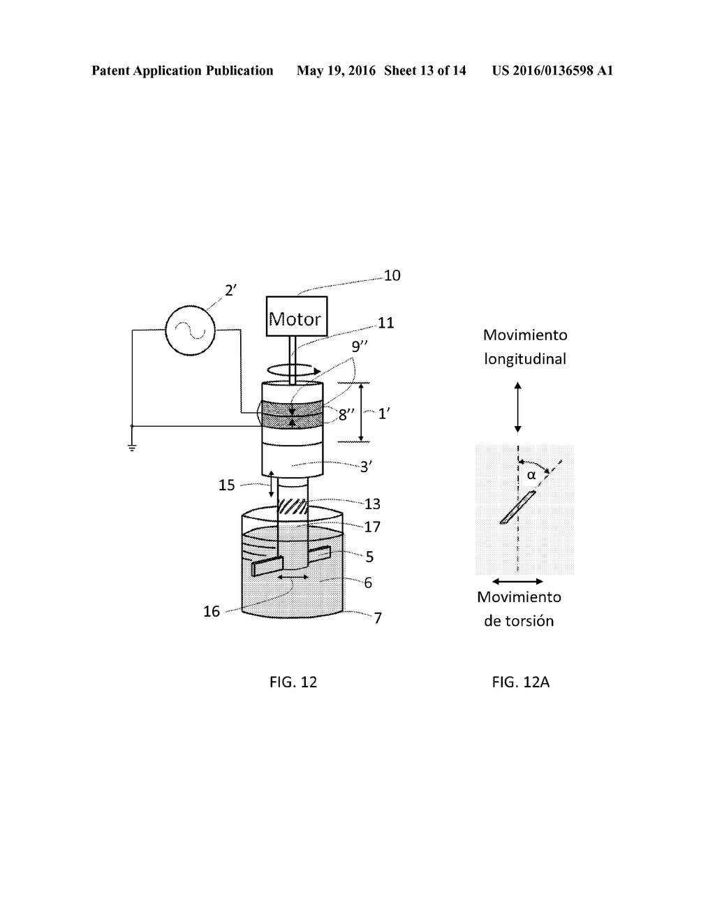 ULTRASONIC SYSTEM FOR MIXING MULTIPHASE MEDIA AND LIQUIDS, AND ASSOCIATED     METHOD - diagram, schematic, and image 14