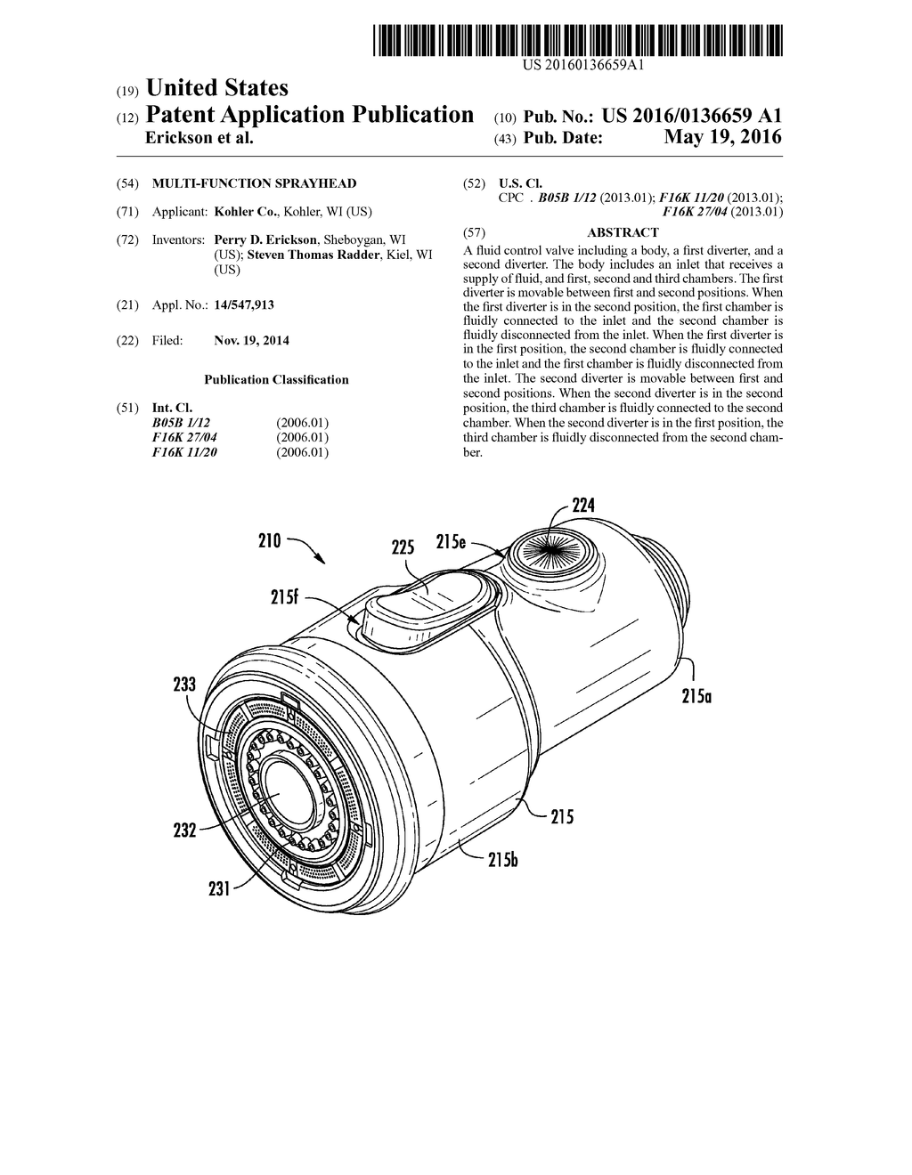 MULTI-FUNCTION SPRAYHEAD - diagram, schematic, and image 01