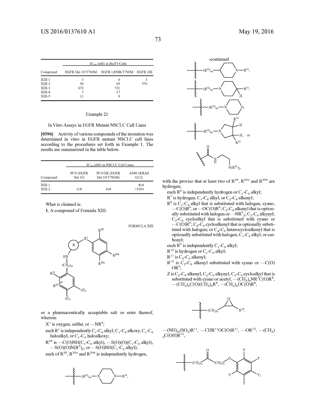Compounds that Modulate EGFR Activity and Methods for Treating or     Preventing Conditions Therewith - diagram, schematic, and image 75
