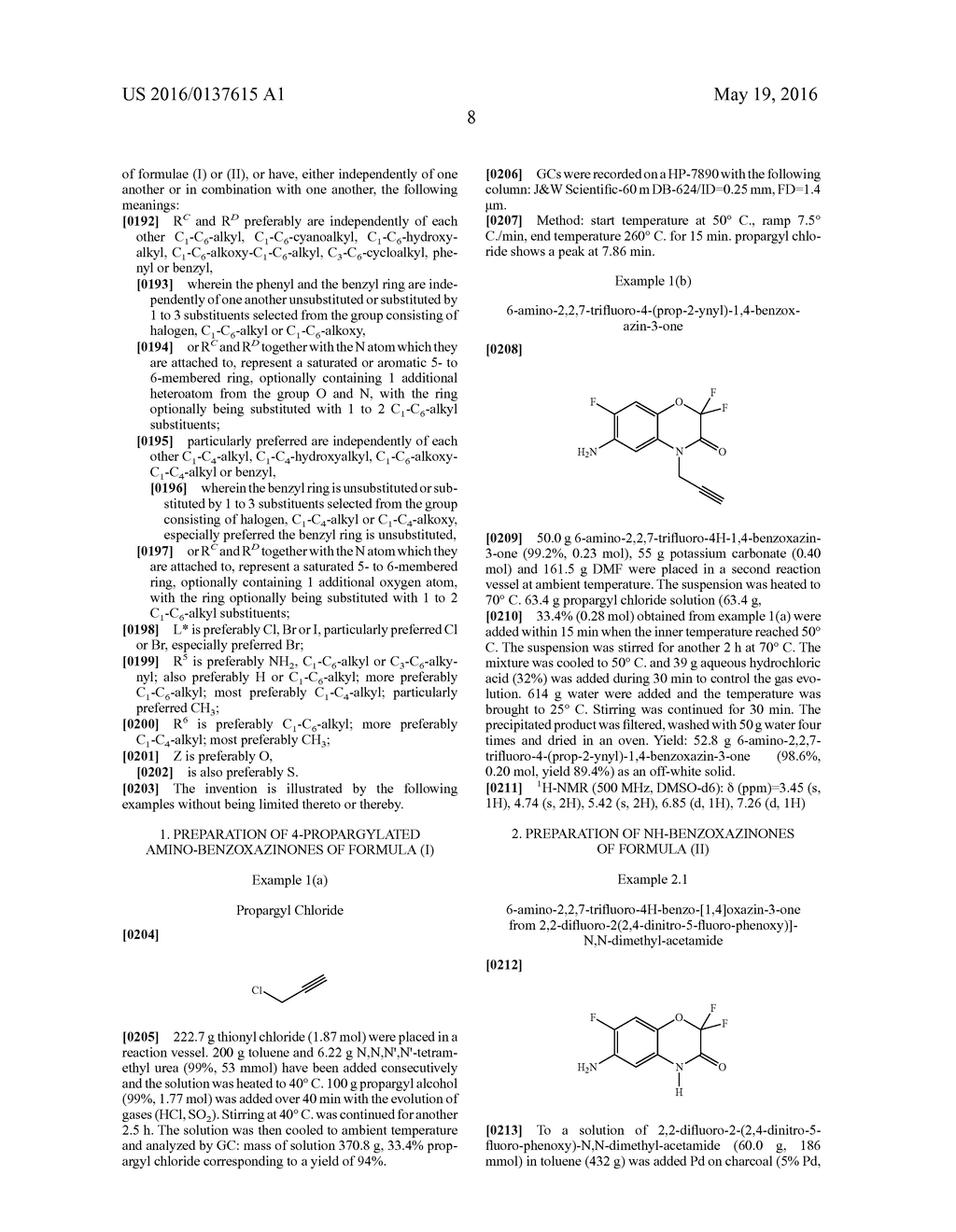 Process for Manufacturing 4-Propargylated Amino-Benzoxazinones - diagram, schematic, and image 09