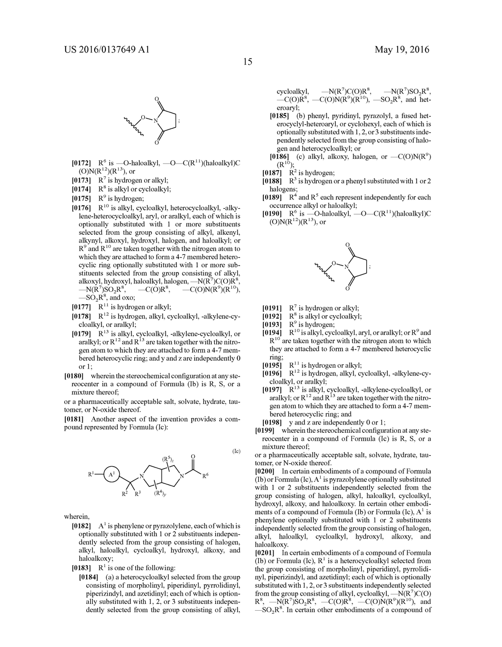 PYRROLO-PYRROLE CARBAMATE AND RELATED ORGANIC COMPOUNDS, PHARMACEUTICAL     COMPOSITIONS, AND MEDICAL USES THEREOF - diagram, schematic, and image 16