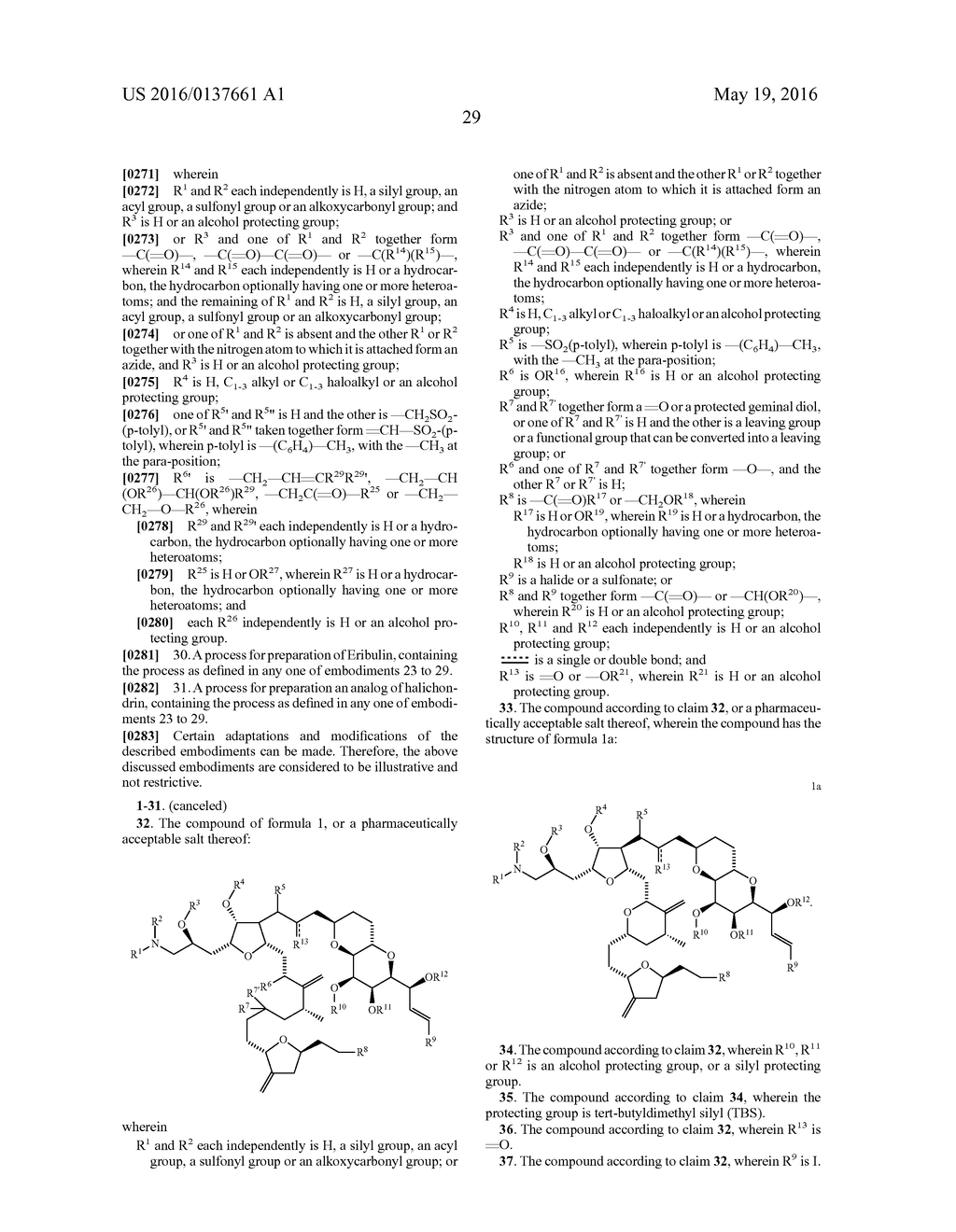 SYNTHETIC PROCESS FOR PREPARATION OF MACROCYCLIC C1-KETO ANALOGS OF     HALICHONDRIN B AND INTERMEDIATES USEFUL THEREIN INCLUDING INTERMEDIATES     CONTAINING -SO2-(P-TOLYL) GROUPS - diagram, schematic, and image 30