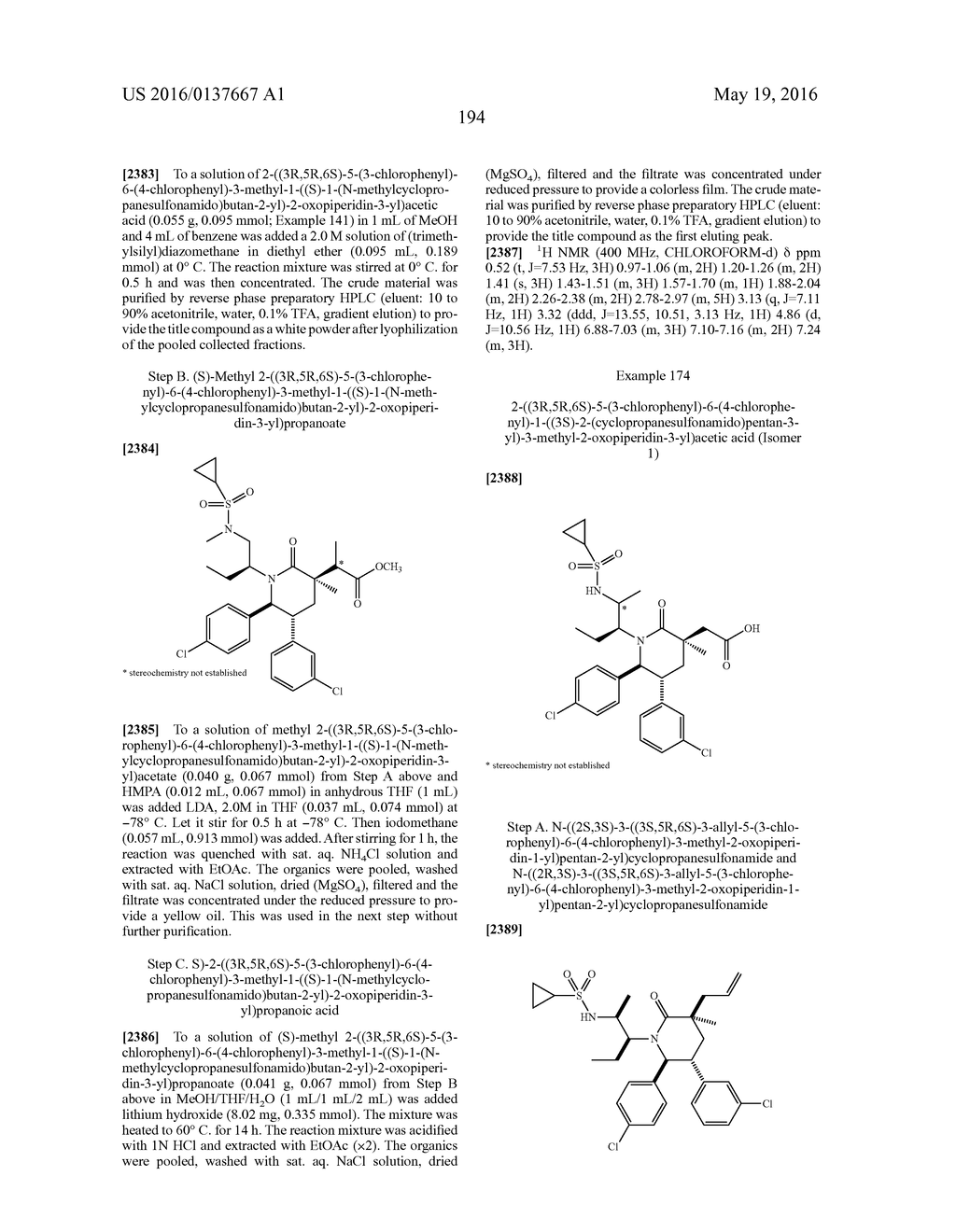 Piperidinone Derivatives as MDM2 Inhibitors for the Treatment of Cancer - diagram, schematic, and image 195