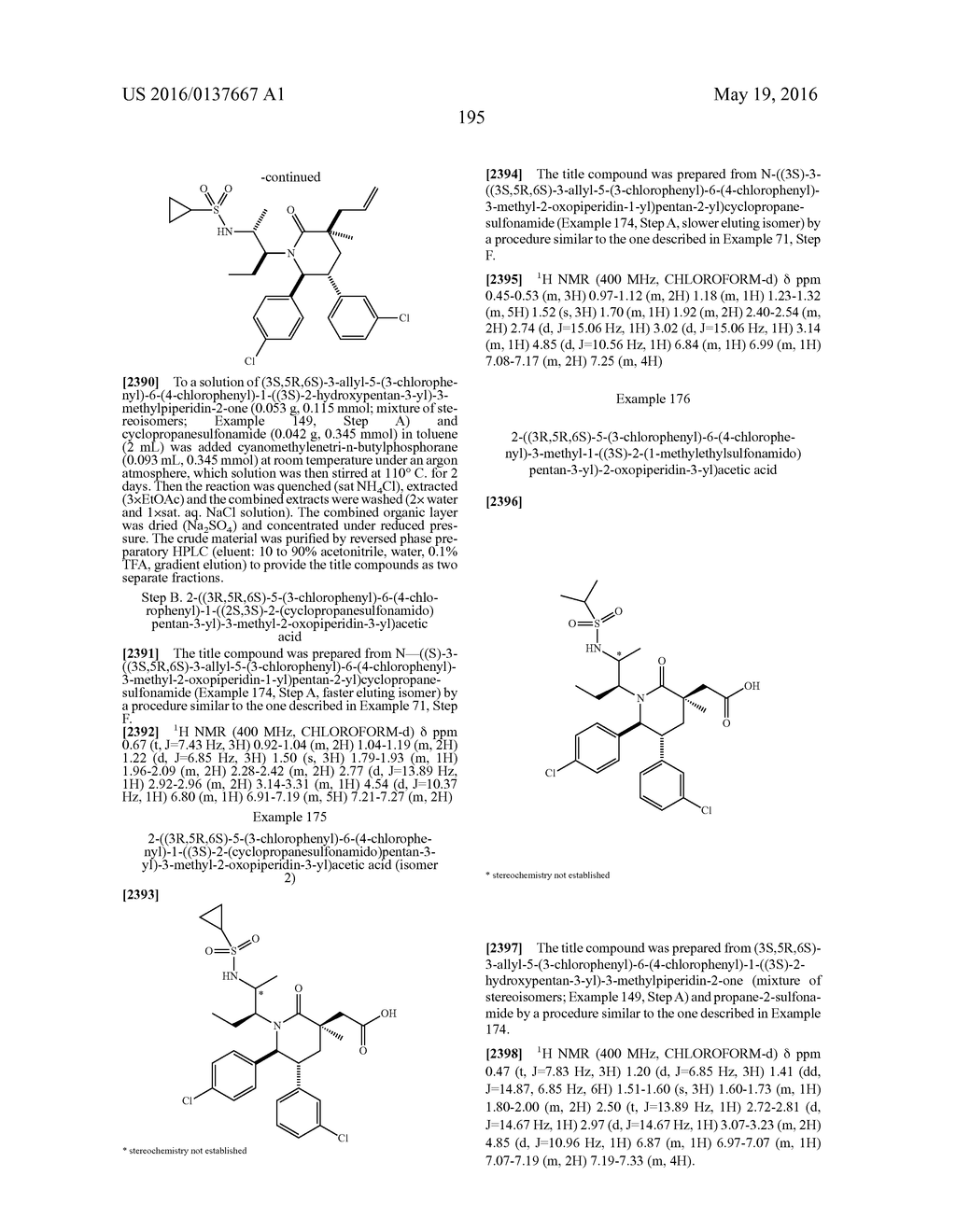 Piperidinone Derivatives as MDM2 Inhibitors for the Treatment of Cancer - diagram, schematic, and image 196