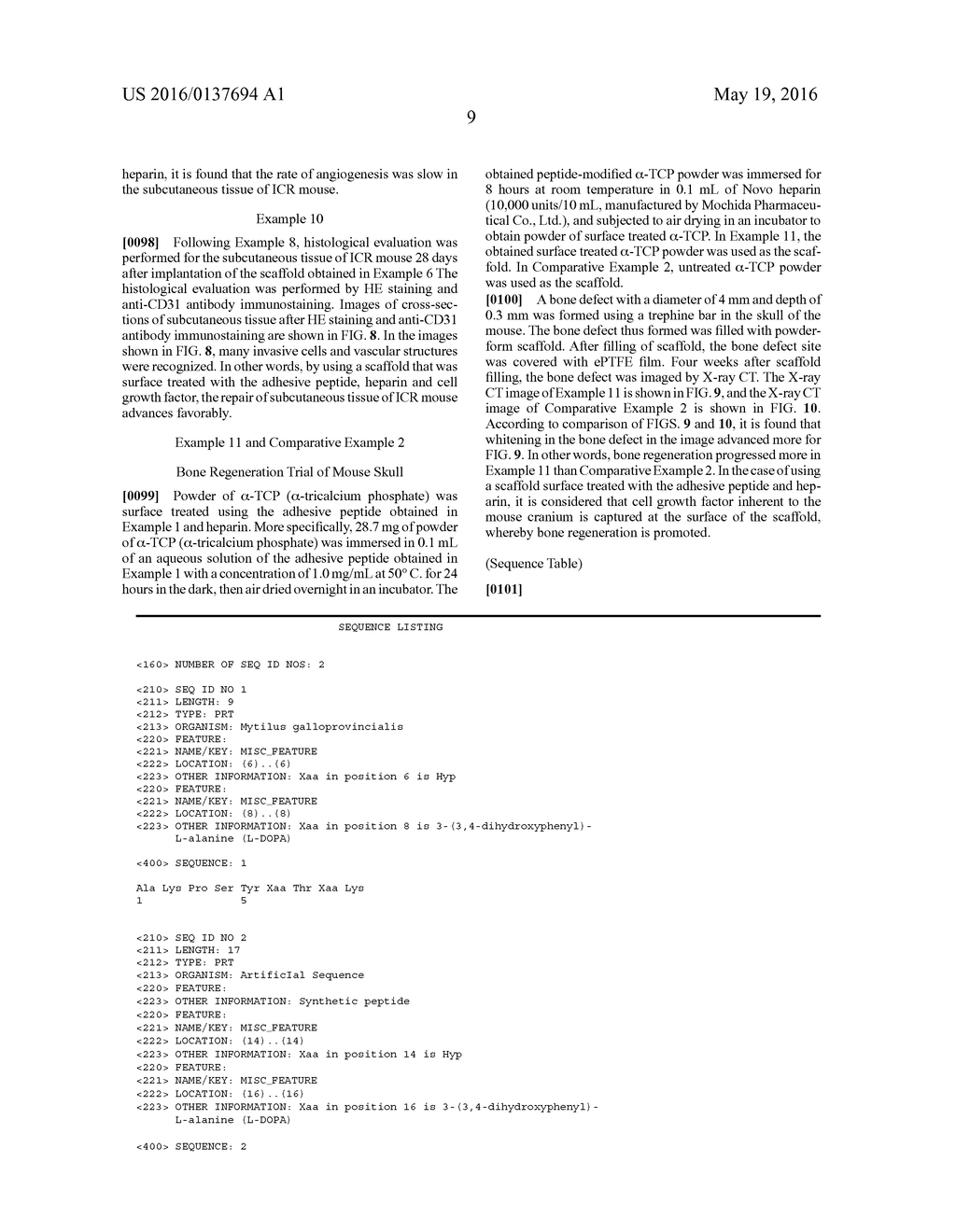 Peptide and Complex of Same, Scaffold for Tissue Repair and Surface     Treatment Method for Same, and Surface Treatment Solution or Set of     Treatment Solutions - diagram, schematic, and image 17