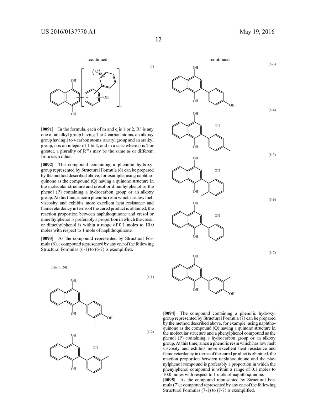 COMPOUND CONTAINING PHENOLIC HYDROXYL GROUP, PHENOLIC RESIN, CURABLE     COMPOSITION, CURED PRODUCT THEREOF, SEMICONDUCTOR SEALING MATERIAL, AND     PRINTED CIRCUIT BOARD - diagram, schematic, and image 17