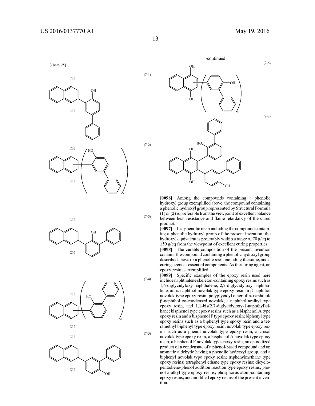 COMPOUND CONTAINING PHENOLIC HYDROXYL GROUP, PHENOLIC RESIN, CURABLE     COMPOSITION, CURED PRODUCT THEREOF, SEMICONDUCTOR SEALING MATERIAL, AND     PRINTED CIRCUIT BOARD - diagram, schematic, and image 18