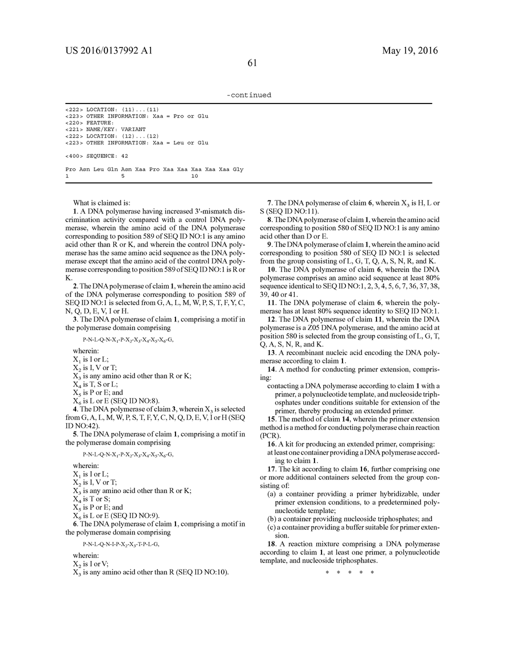 DNA POLYMERASES WITH INCREASED 3'-MISMATCH DISCRIMINATION - diagram, schematic, and image 64