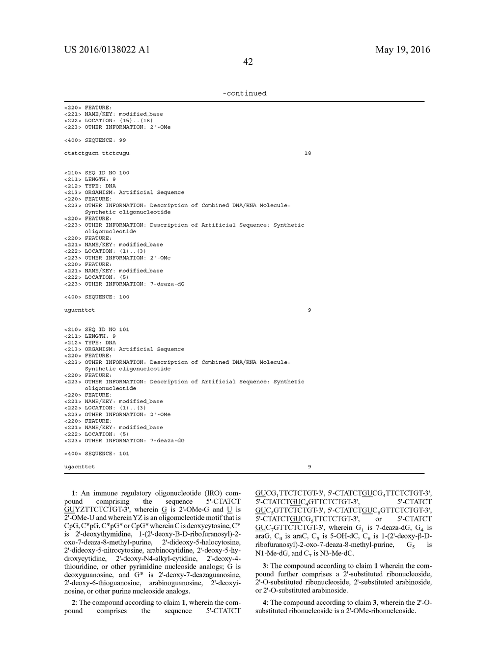 IMMUNE REGULATORY OLIGONUCLEOTIDE (IRO) COMPOUNDS TO MODULATE TOLL-LIKE     RECEPTOR BASED IMMUNE RESPONSE - diagram, schematic, and image 69