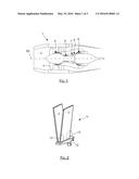 SINGLE-PIECE BLISK FOR TURBOMACHINE FAN COMPRISING AN UPSTREAM AND/OR     DOWNSTREAM RECESS MAKING ITS BLADES MORE FLEXIBLE diagram and image