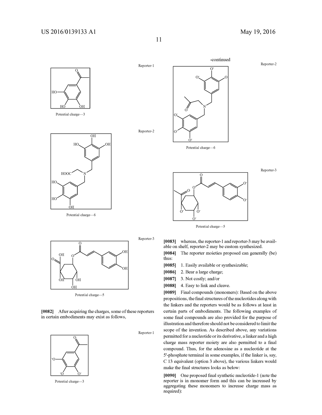 DESIGN, SYNTHESIS AND USE OF SYNTHETIC NUCLEOTIDES COMPRISING CHARGE MASS     TAGS - diagram, schematic, and image 17