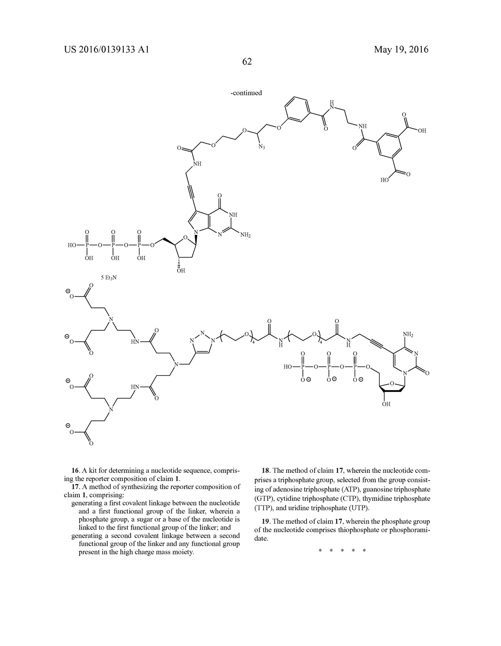 DESIGN, SYNTHESIS AND USE OF SYNTHETIC NUCLEOTIDES COMPRISING CHARGE MASS     TAGS - diagram, schematic, and image 68