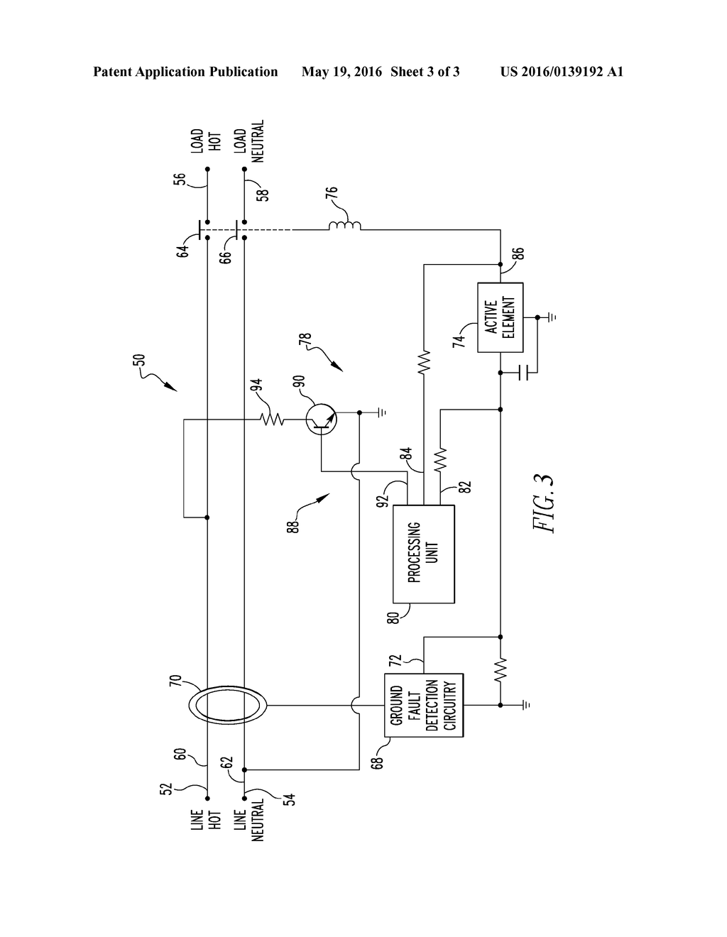 SYSTEM AND METHOD FOR SELF-TESTING A GROUND FAULT CIRCUIT INTERRUPTER - diagram, schematic, and image 04