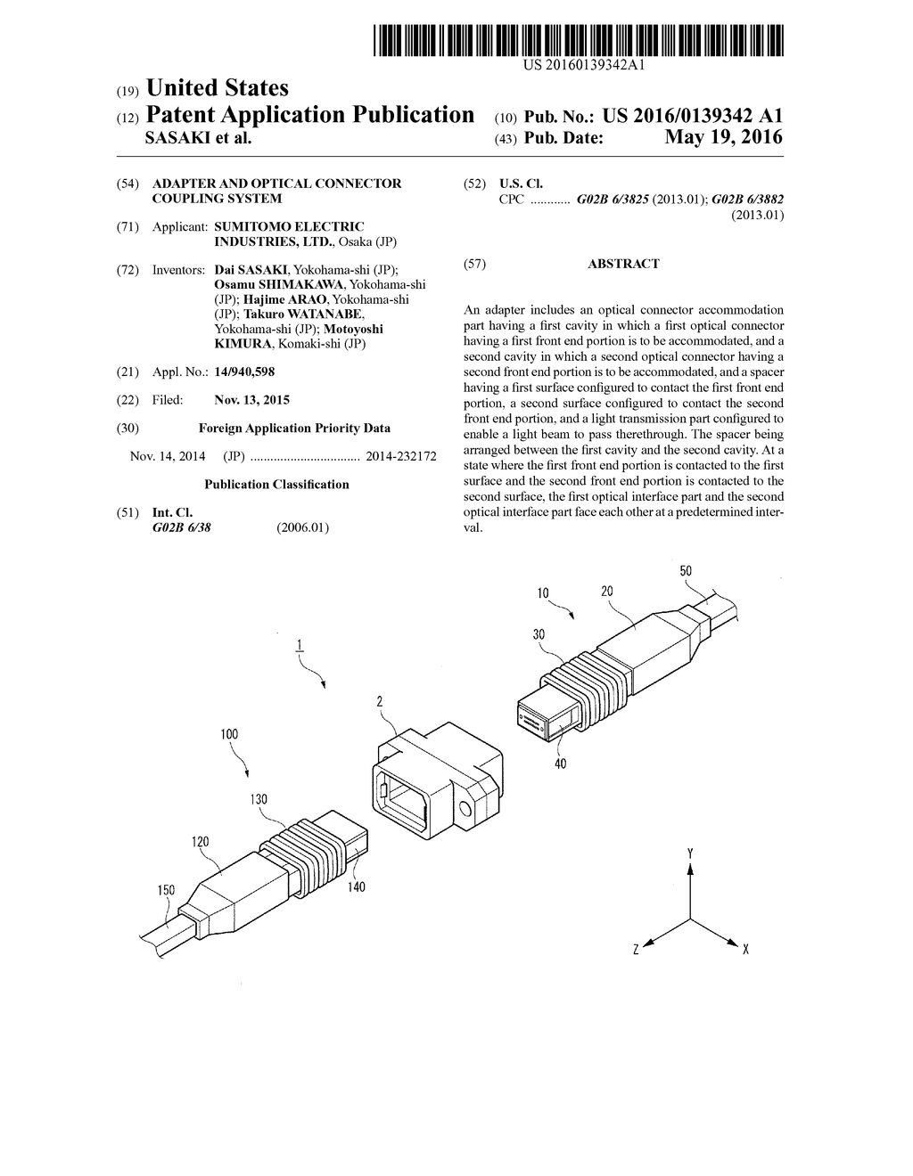 ADAPTER AND OPTICAL CONNECTOR COUPLING SYSTEM - diagram, schematic, and image 01