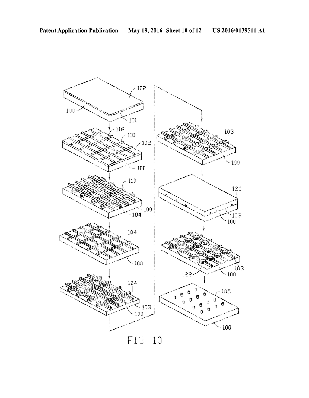 METHOD FOR MAKING NANO-PILLAR ARRAY ON SUBSTRATE - diagram, schematic, and image 11