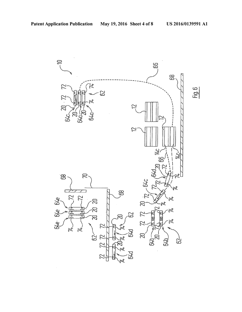 CONVEYOR SYSTEM FOR CONVEYING OBJECTS AND CONTROL PROCESS FOR SUCH A     SYSTEM - diagram, schematic, and image 05