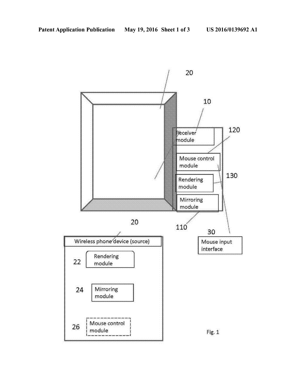 METHOD AND SYSTEM FOR MOUSE CONTROL OVER MULTIPLE SCREENS - diagram, schematic, and image 02