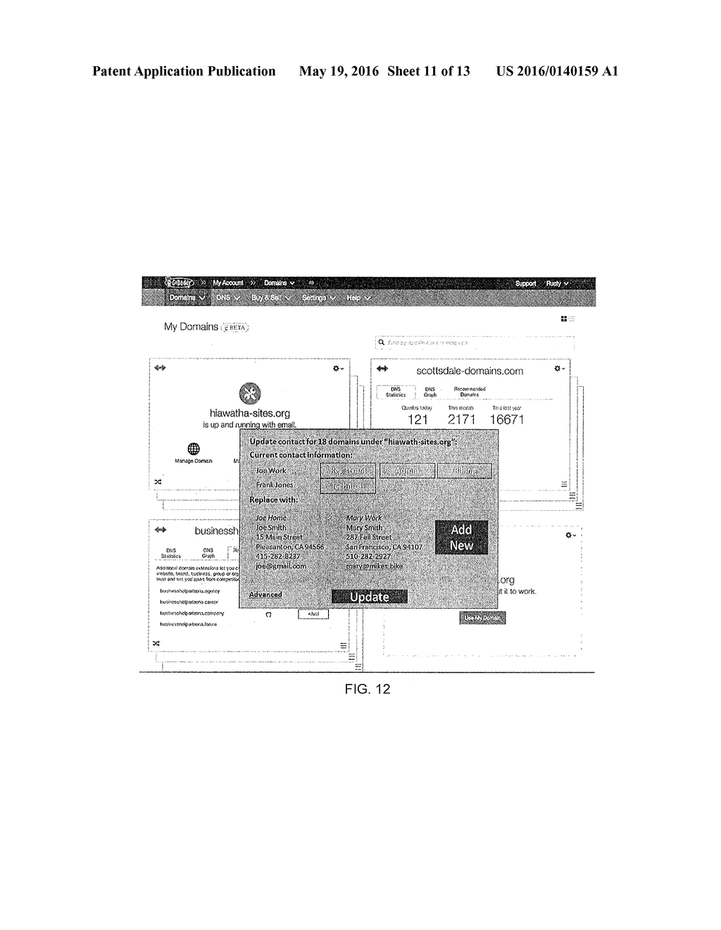 VERIFYING A CORRESPONDENCE ADDRESS FOR A REGISTRANT - diagram, schematic, and image 12