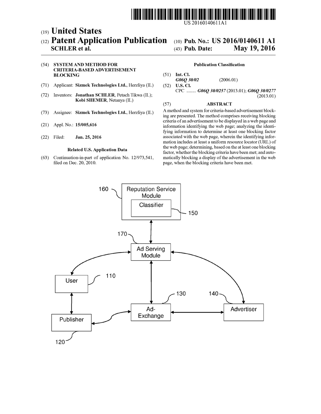 SYSTEM AND METHOD FOR CRITERIA-BASED ADVERTISEMENT BLOCKING - diagram, schematic, and image 01