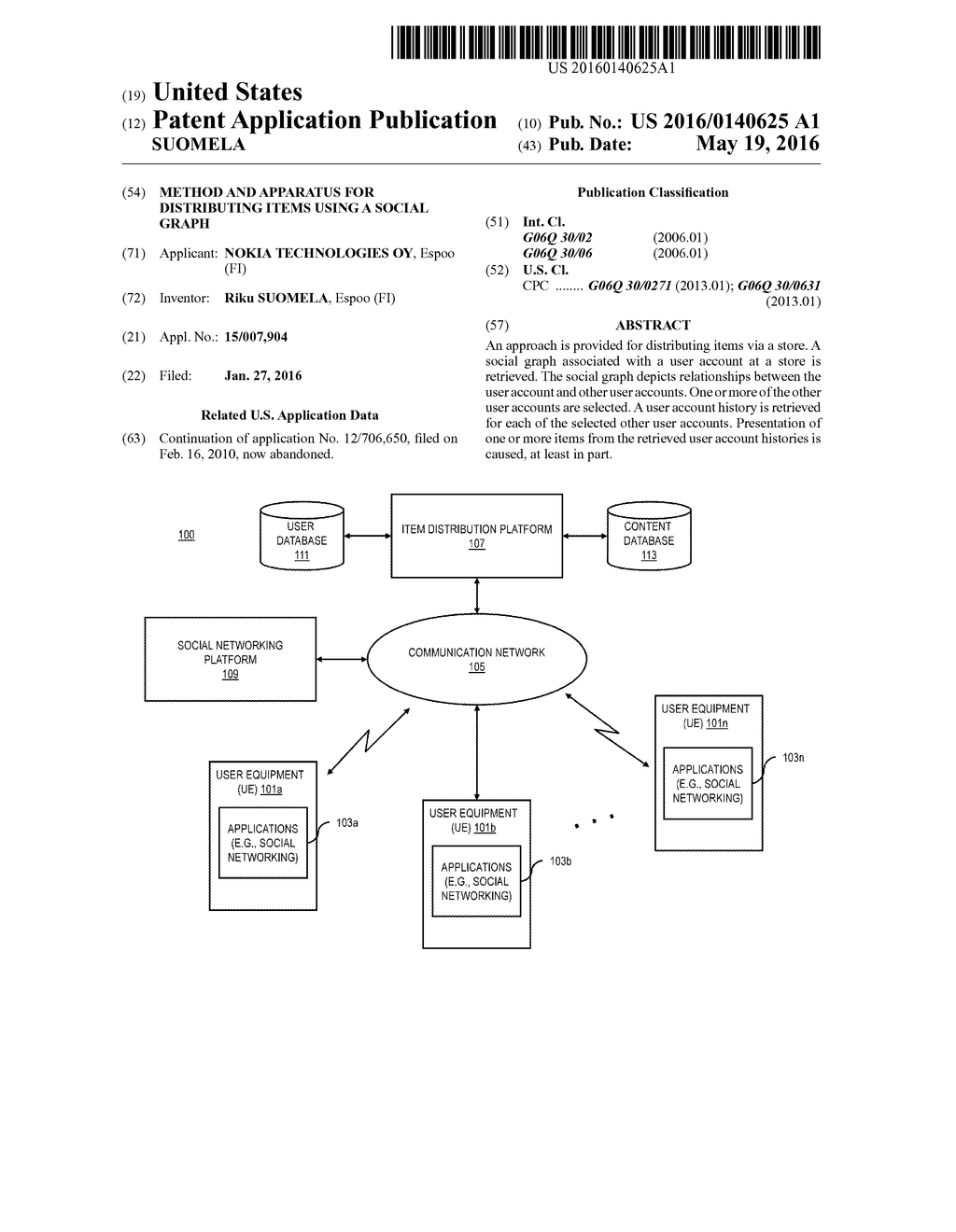 METHOD AND APPARATUS FOR DISTRIBUTING ITEMS USING A SOCIAL GRAPH - diagram, schematic, and image 01