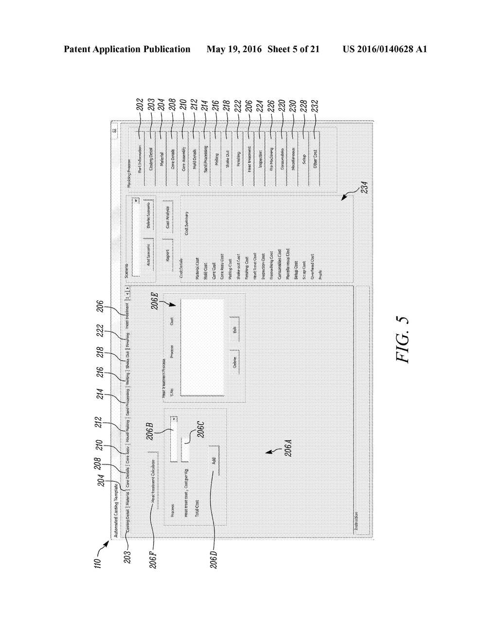 SYSTEM AND METHOD FOR DETERMINING A COST OF A CASTING PROCESS - diagram, schematic, and image 06