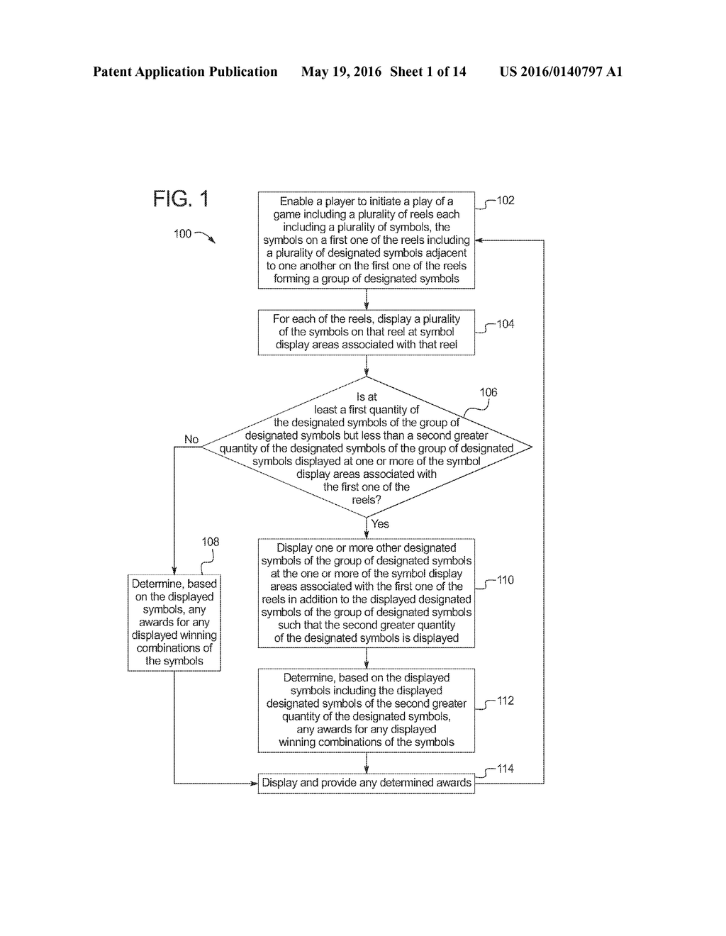 GAMING SYSTEM AND METHOD DISPLAYING ONE OR MORE ADDITIONAL SYMBOLS OF A     GROUP OF DESIGNATED SYMBOLS WHEN LESS THAN ALL OF THE DESIGNATED SYMBOLS     OF THE GROUP ARE DISPLAYED - diagram, schematic, and image 02