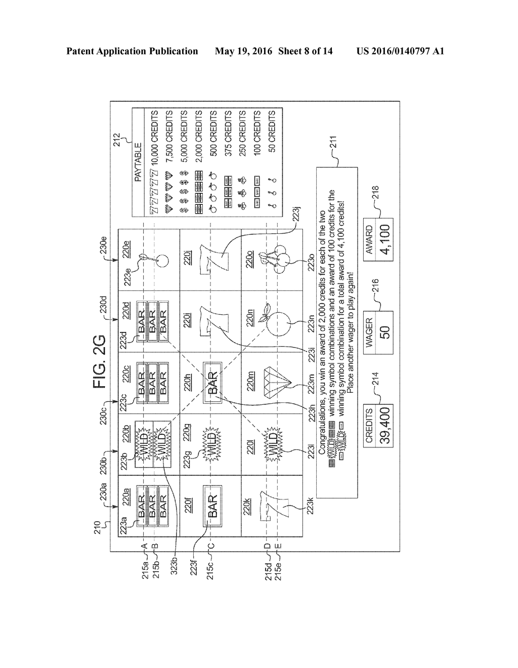 GAMING SYSTEM AND METHOD DISPLAYING ONE OR MORE ADDITIONAL SYMBOLS OF A     GROUP OF DESIGNATED SYMBOLS WHEN LESS THAN ALL OF THE DESIGNATED SYMBOLS     OF THE GROUP ARE DISPLAYED - diagram, schematic, and image 09