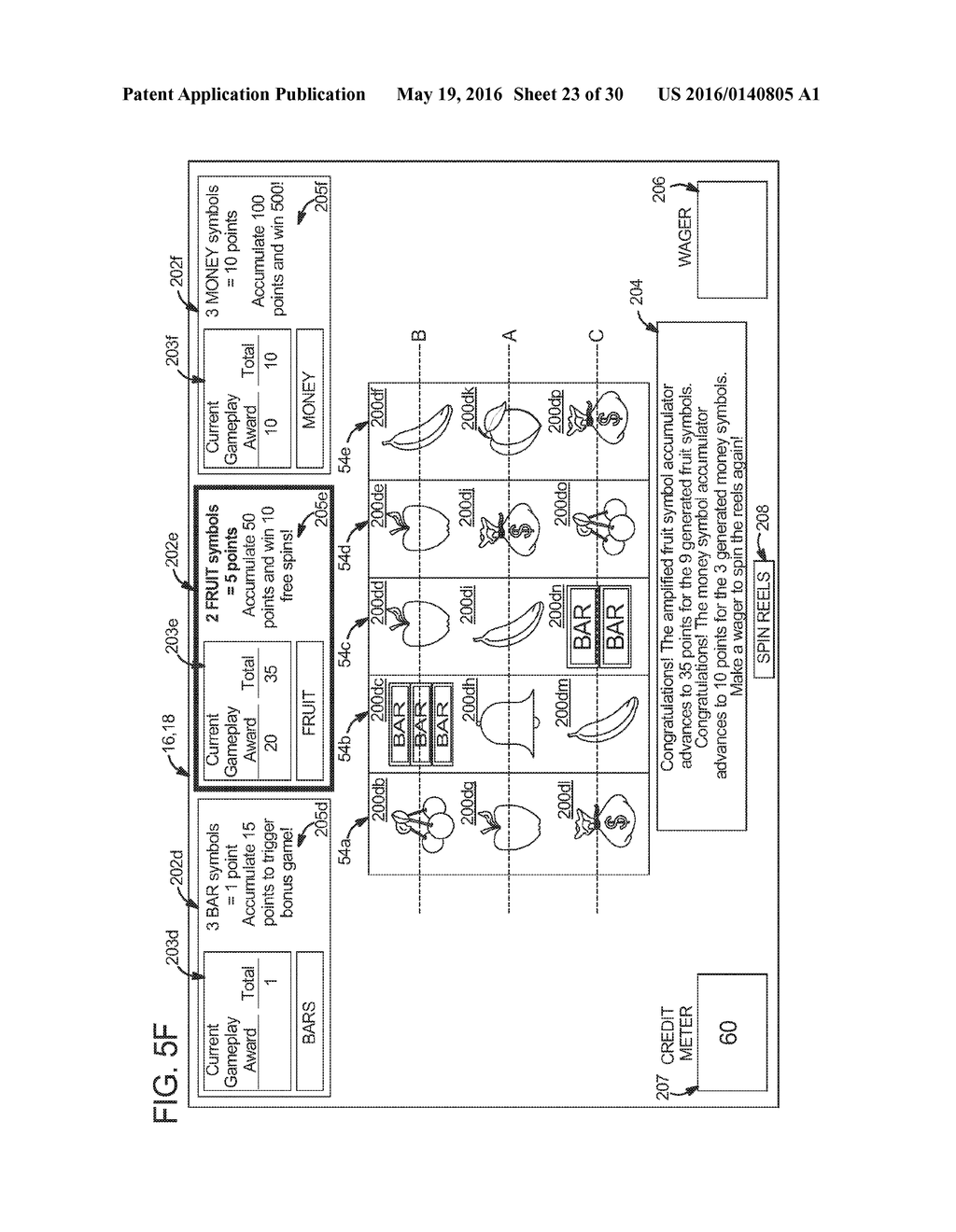 GAMING SYSTEM, GAMING DEVICE AND METHOD PROVIDING ACCUMULATION GAME - diagram, schematic, and image 24