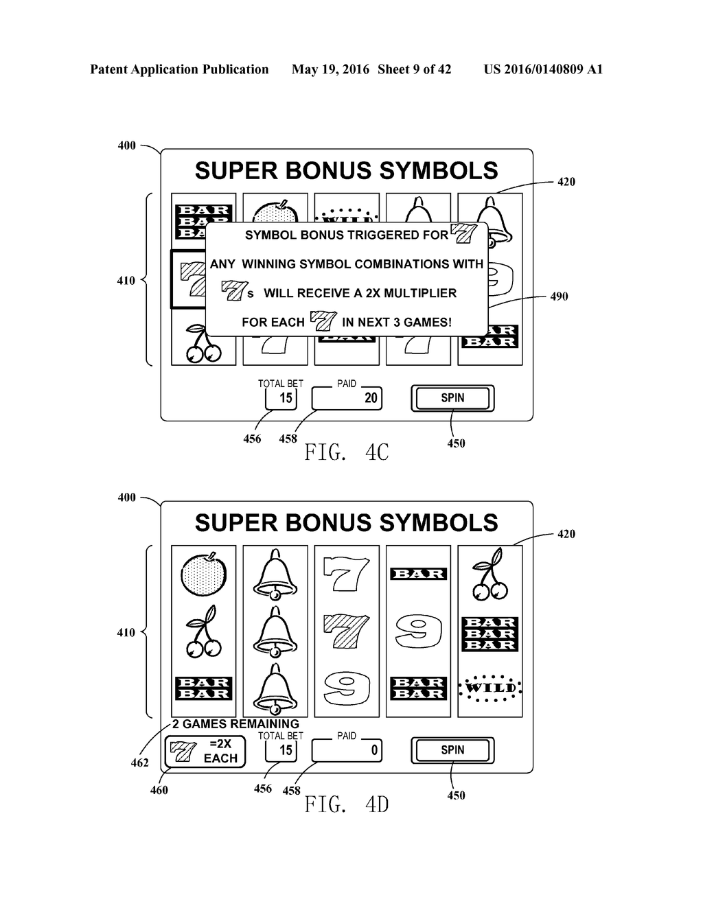 GAMING DEVICE HAVING SUBSEQUENT GAME SYMBOL BONUS - diagram, schematic, and image 10