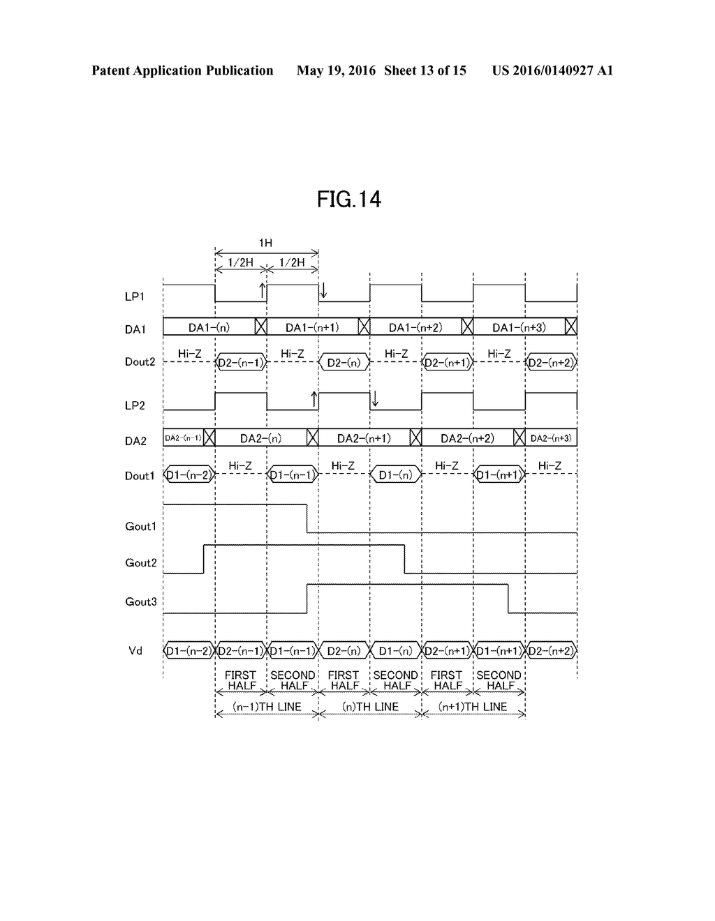 LIQUID CRYSTAL DISPLAY DEVICE AND DRIVING METHOD THEREOF - diagram, schematic, and image 14